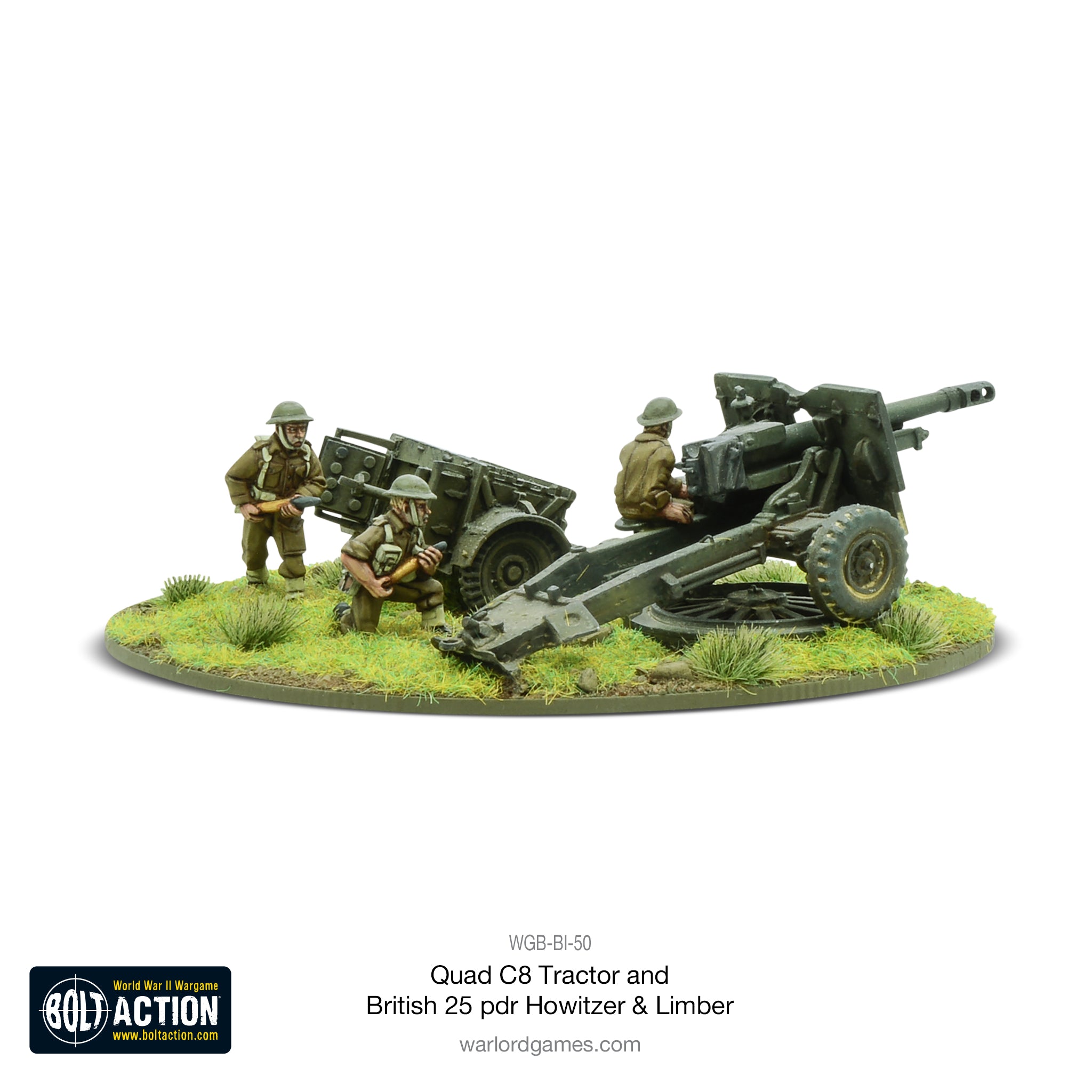 Quad C8 Tractor and British 25 pdr Howitzer & Limber