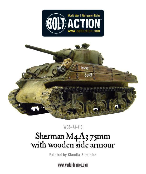 Sherman M4A3 (75mm) with wooden armour