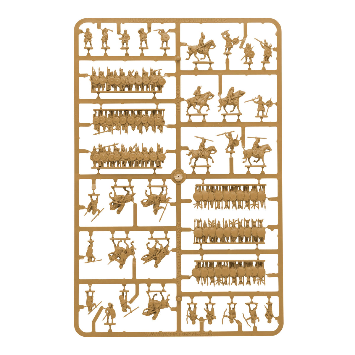 Hail Caesar Epic Battles: Allied Troops sprue (tan plastic)