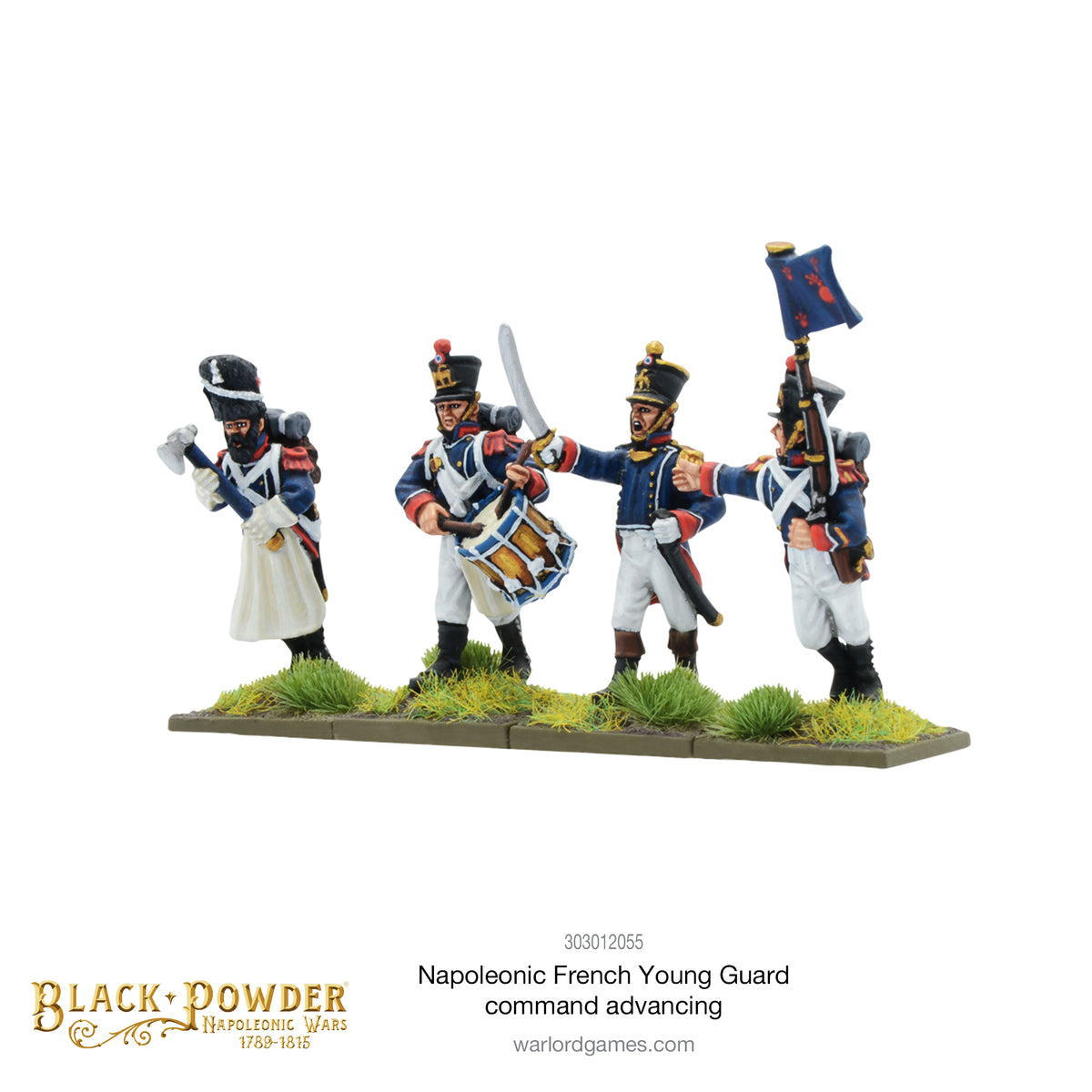 Napoleonic French Young Guard Command advancing