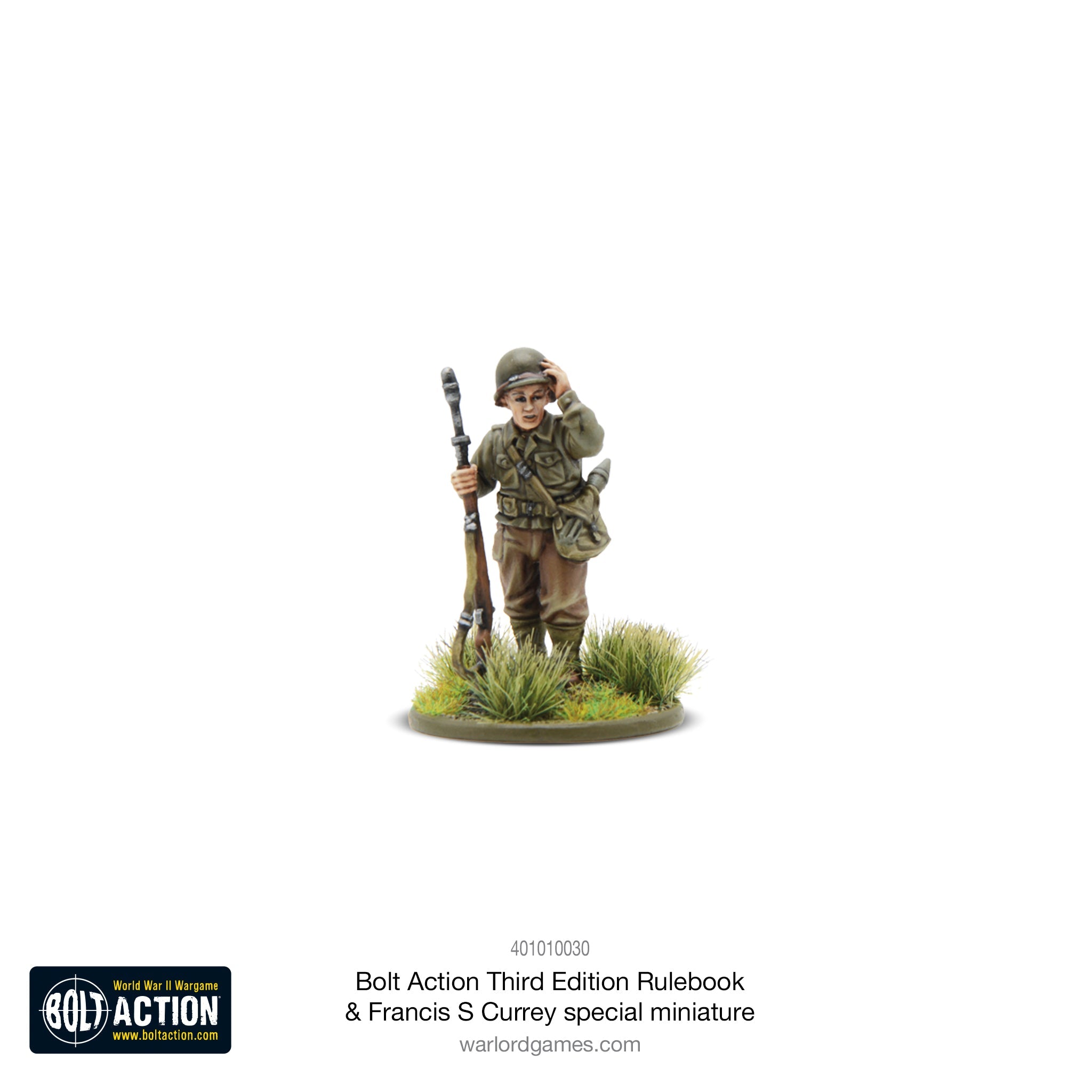 Bolt Action: Third Edition Rulebook with Francis S. Currey Special Miniature