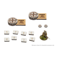 Bolt Action MDF Artillery Zeroing In Markers - Great Britain