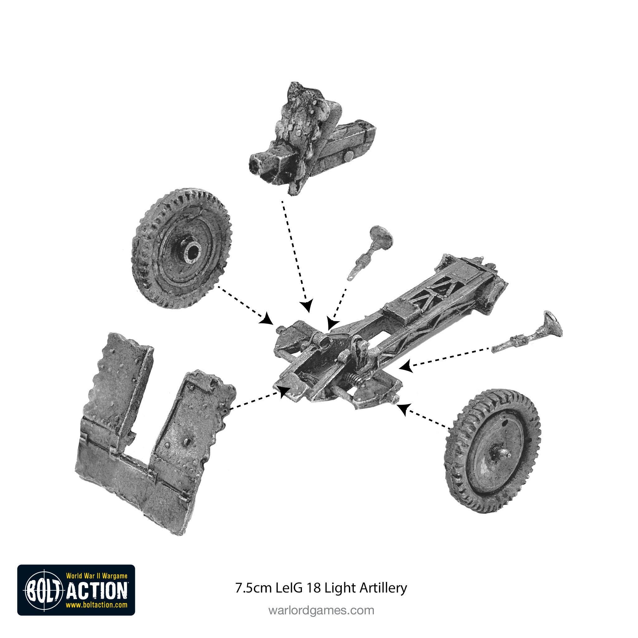 Afrika Korps 7.5cm LeIG 18 light artillery