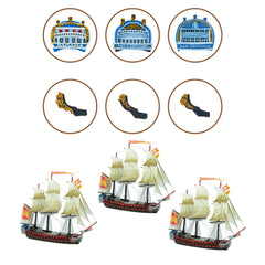 Spanish Vessels of Renown 03 - 3rd Rates with Figure Heads & Back Plates Bundle