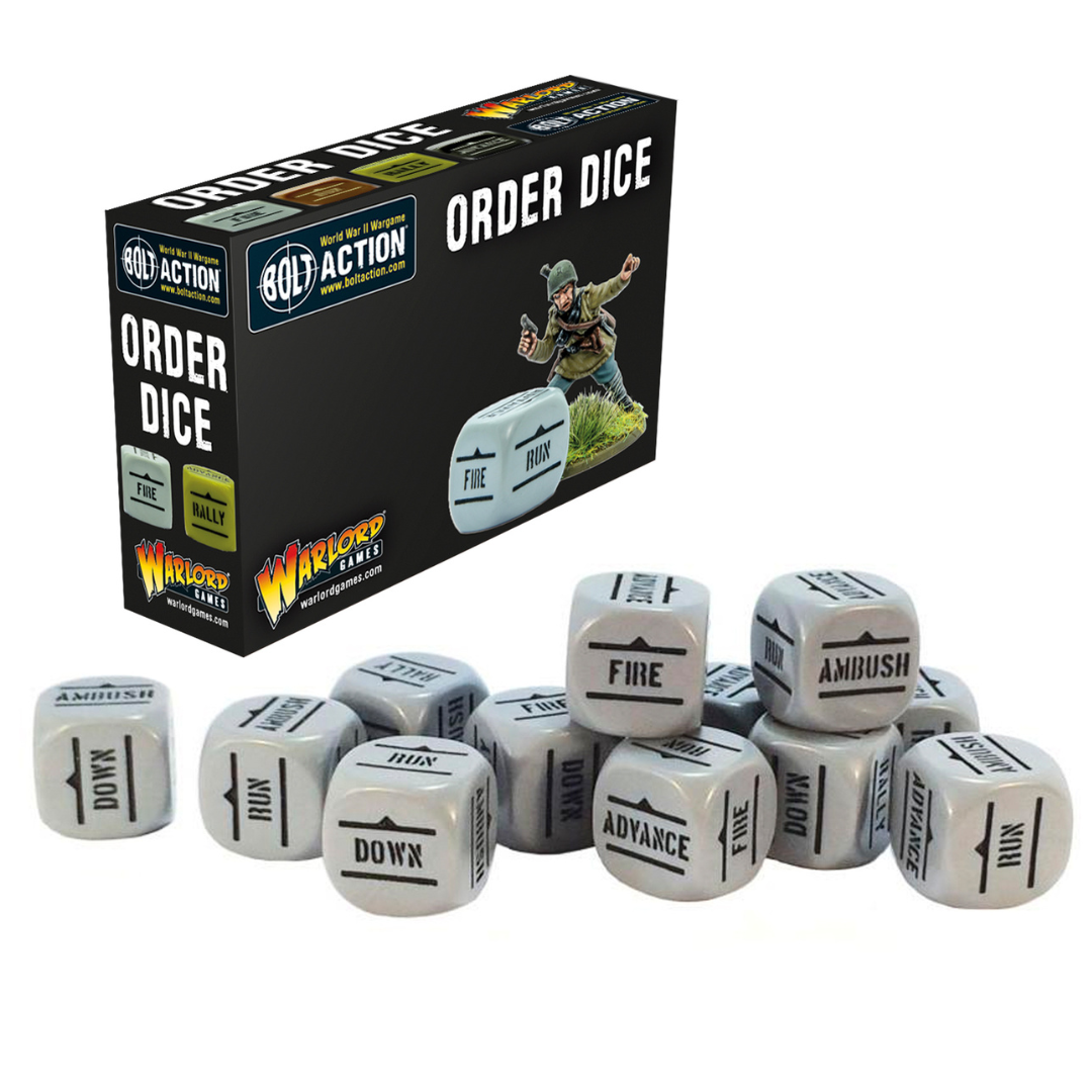 Bolt Action: Orders Dice Pack - Grey- Medals Reward