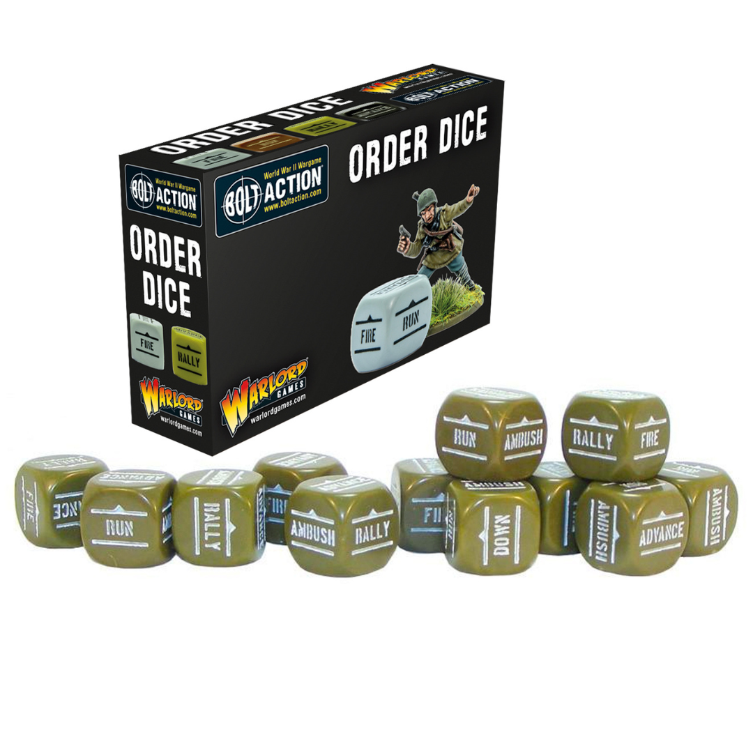 Bolt Action: Orders Dice Pack - Olive Drab - Medals Reward