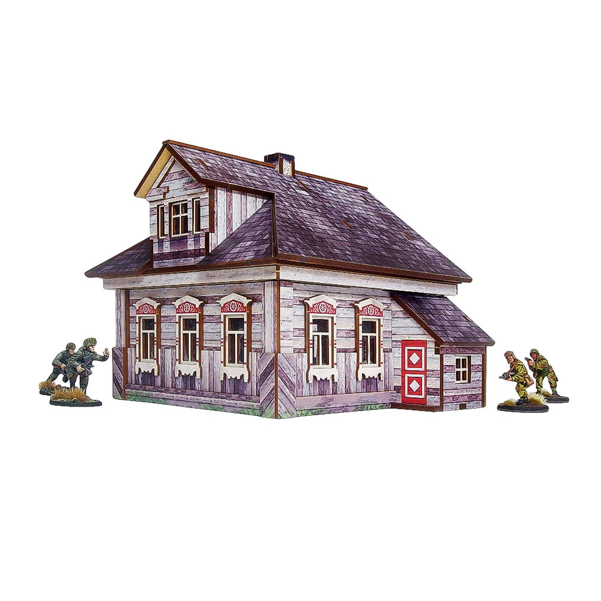 Pre-Painted WW2 Ostfront Village Whitewashed Dacha
