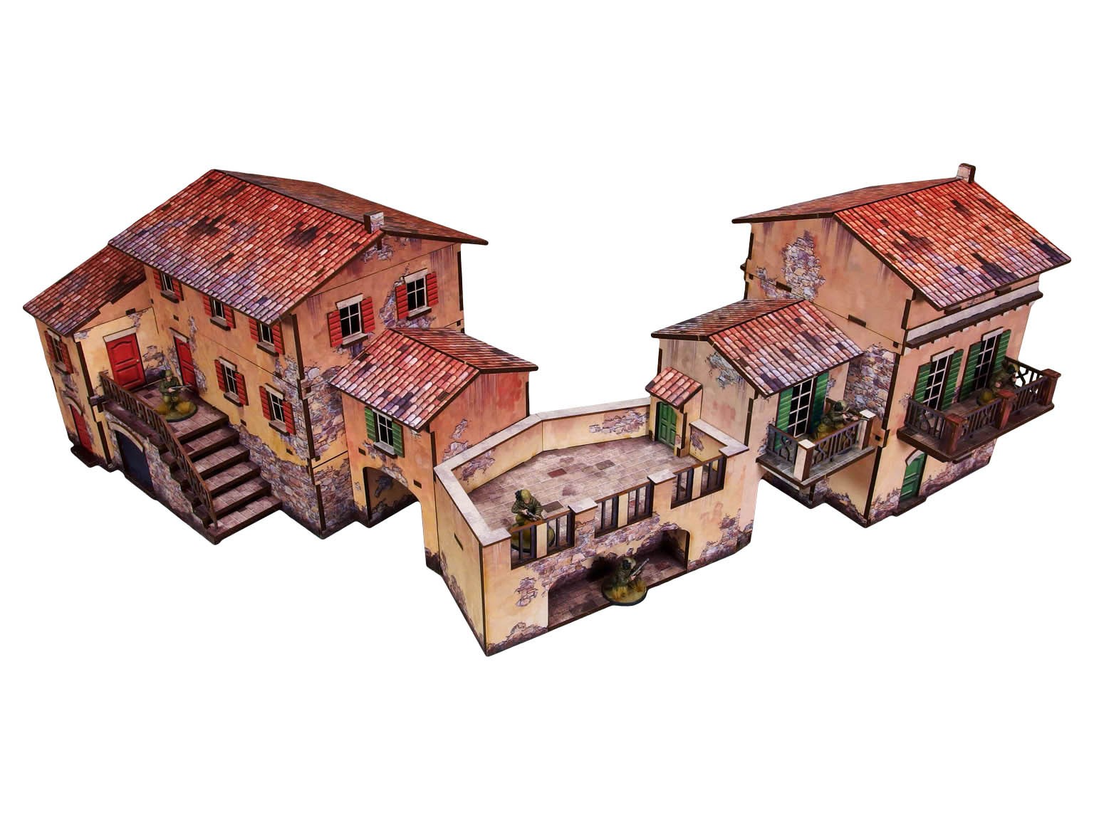 WW2 Italian Street Bundle PREPAINTED [28mm/1:56]