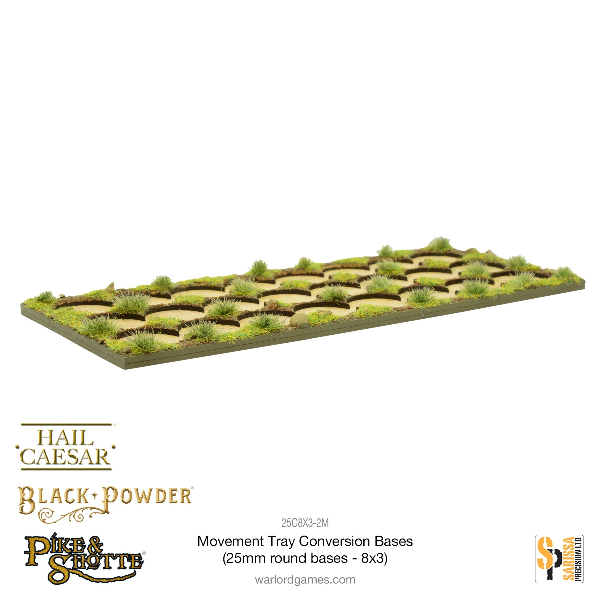 Movement Tray Conversion Bases (25mm round bases - 8x3)