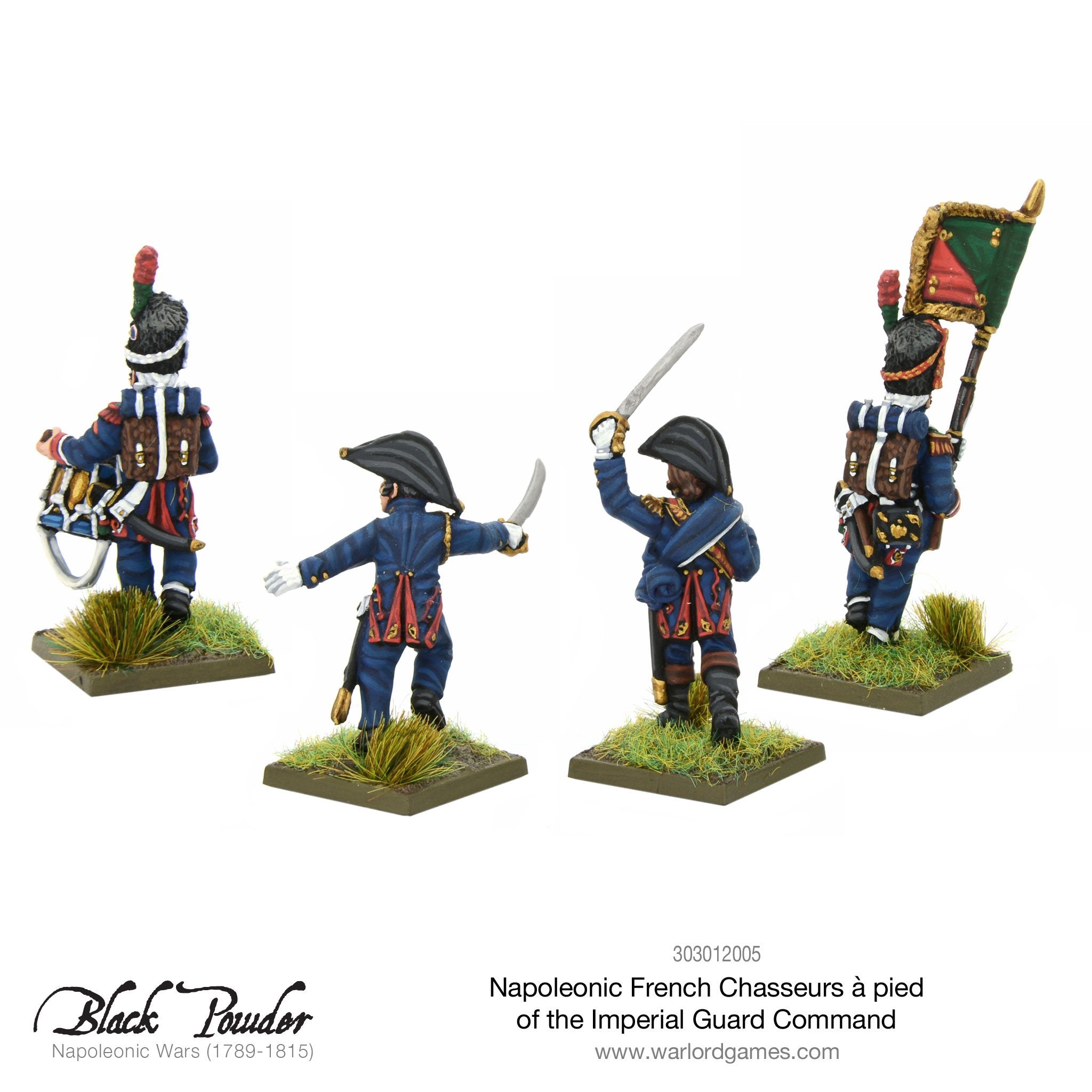 Napoleonic French Chasseurs a Pied of the Imperial Guard command