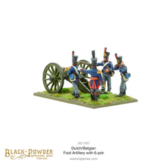 Napoleonic Dutch-Belgian Foot Artillery with 6-pdr
