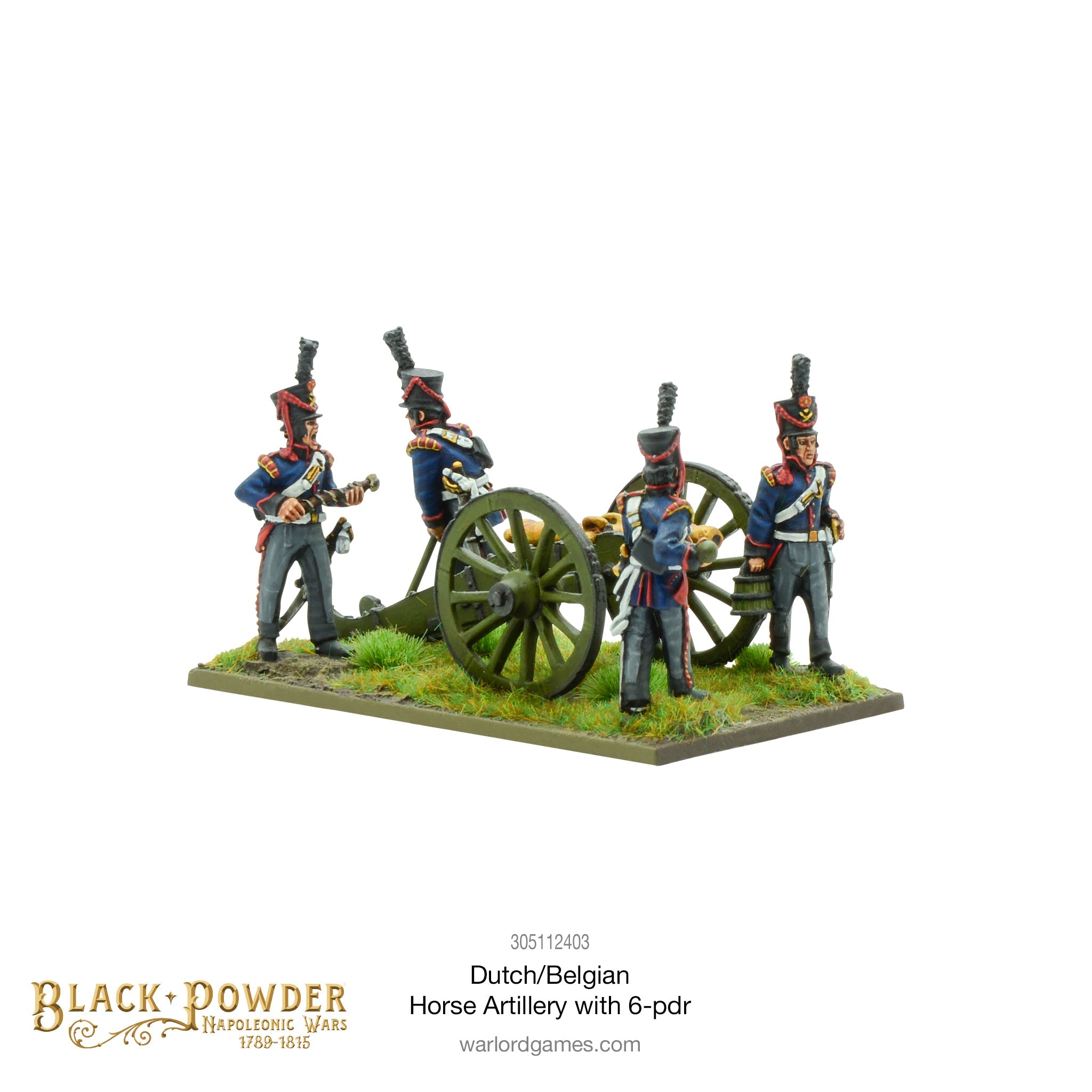 Napoleonic Dutch-Belgian Horse Artillery with 6-pdr