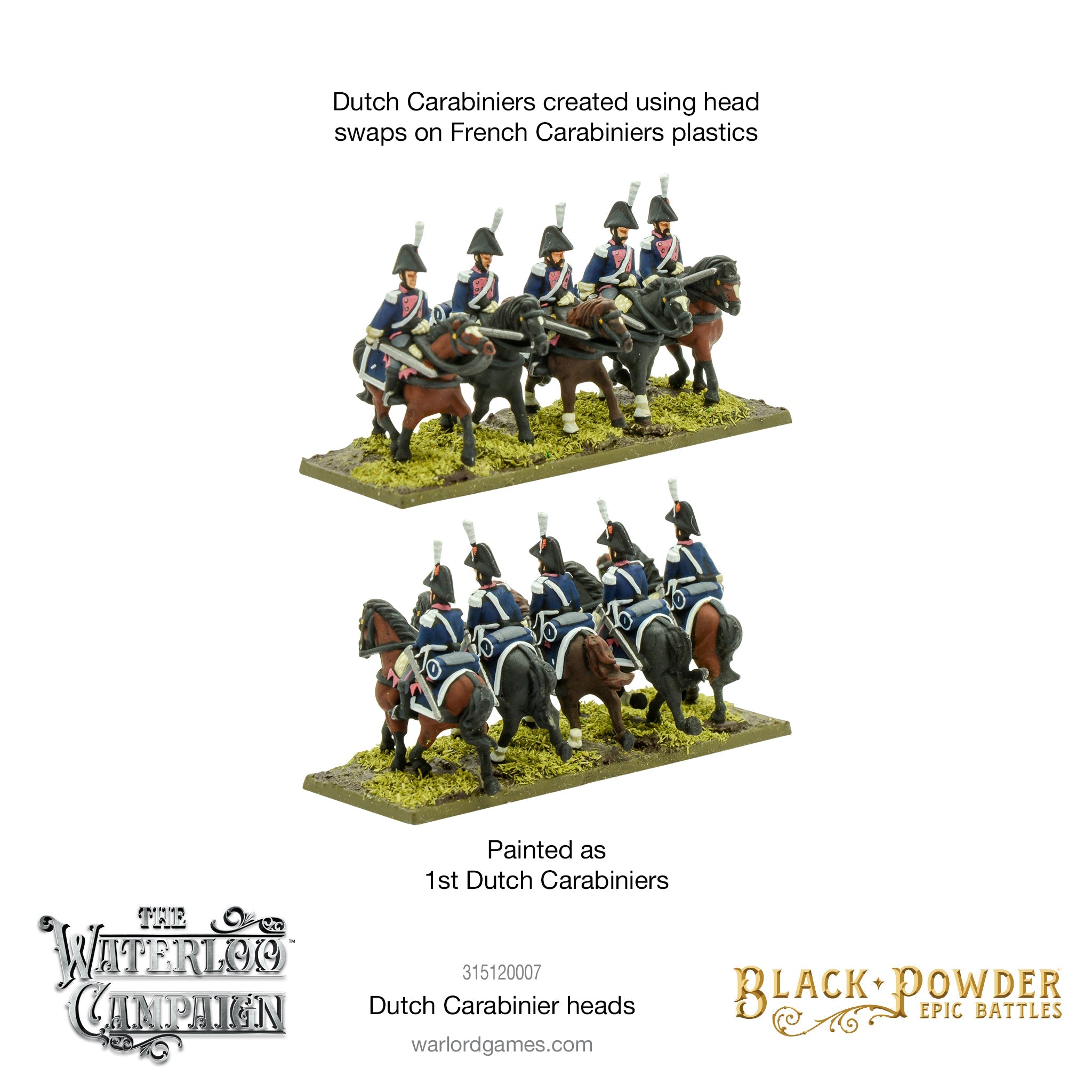 Black Powder Epic Battles - Dutch Carabinier heads
