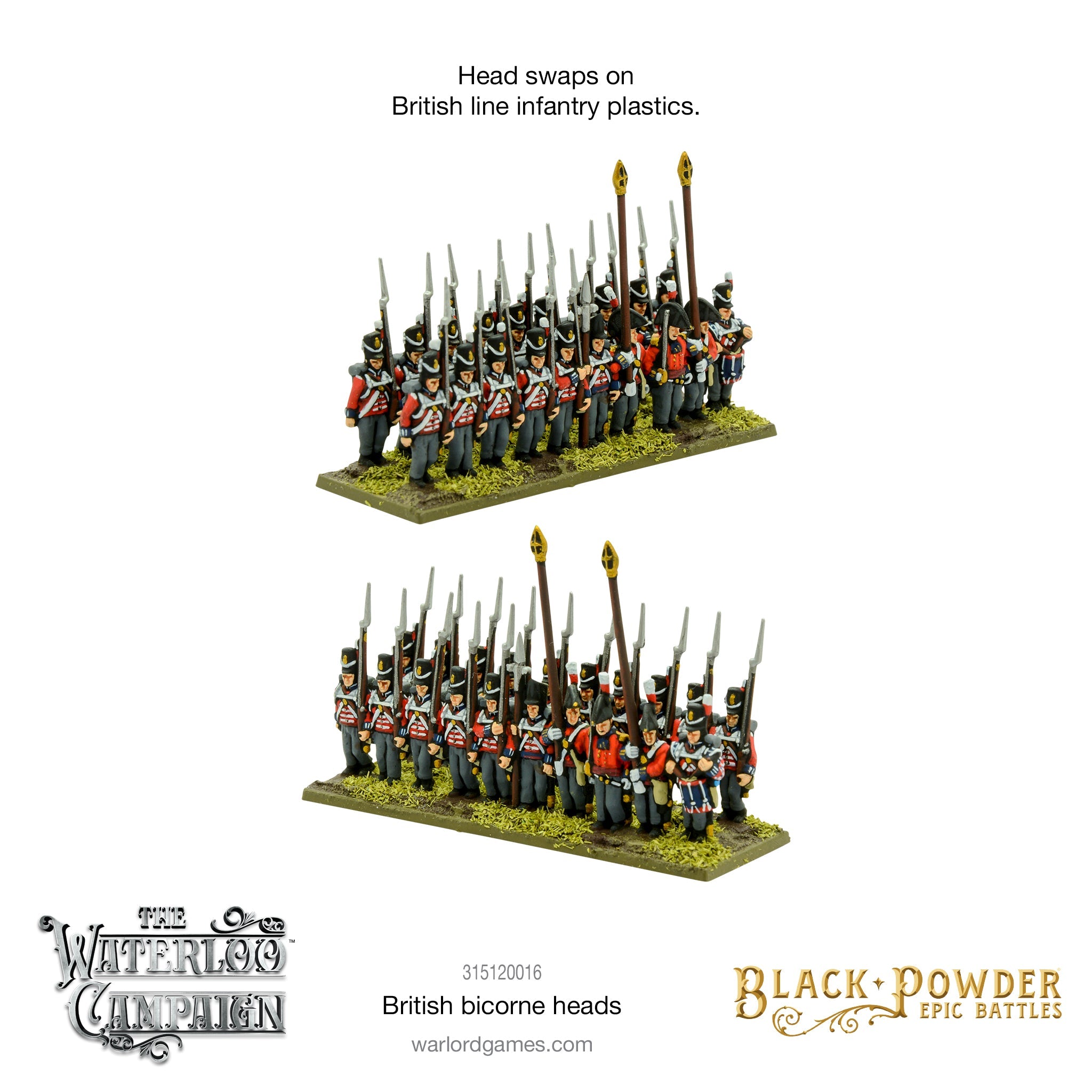 Black Powder Epic Battles - British bicorne heads