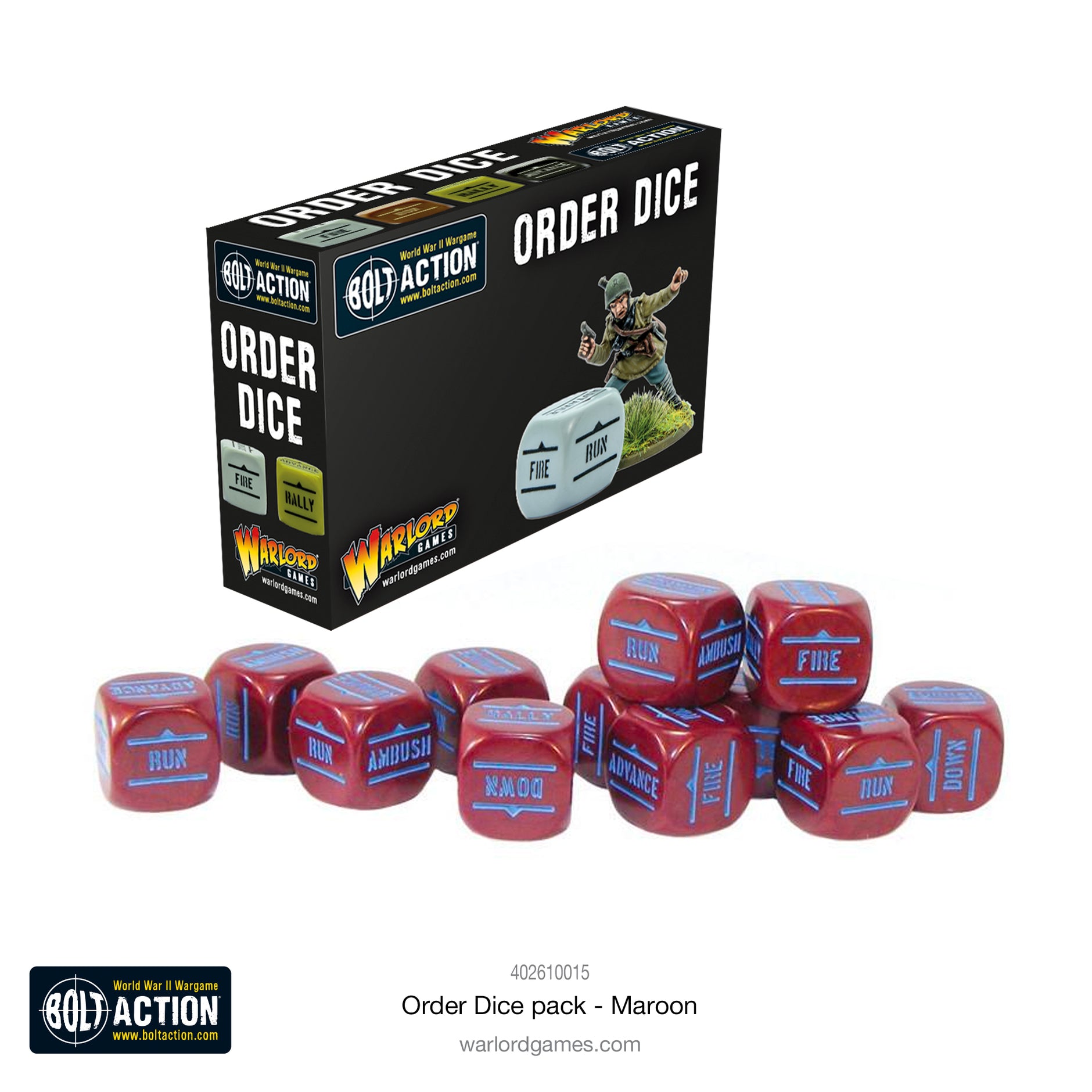 Warlord Games - Lot De 30 Dés Noirs D6 (10 Mm) - Dés à Jouer Pour Jeux De Société, Warhammer, JDR