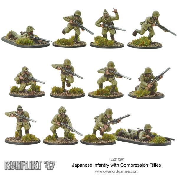 Japanese Infantry with compression rifles