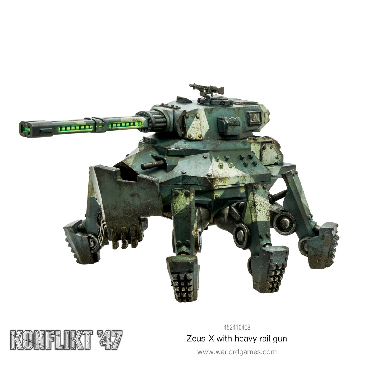 Zeus-X with heavy rail gun