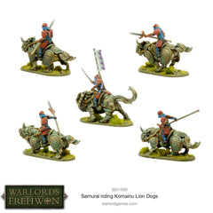 Warlords of Erehwon: Samurai riding Komainu Lion Dogs
