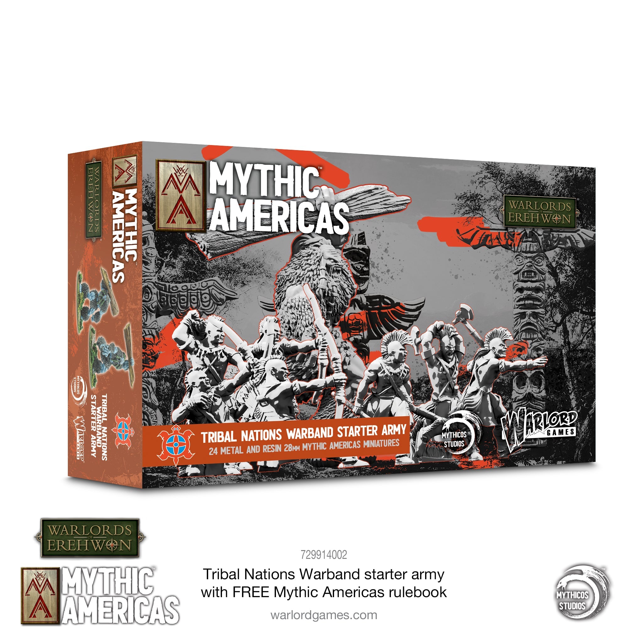 Tribal Nations Warband Starter Army with FREE Mythic Americas Rulebook