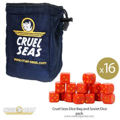 Cruel Seas Dice Bag and Soviet Dice pack