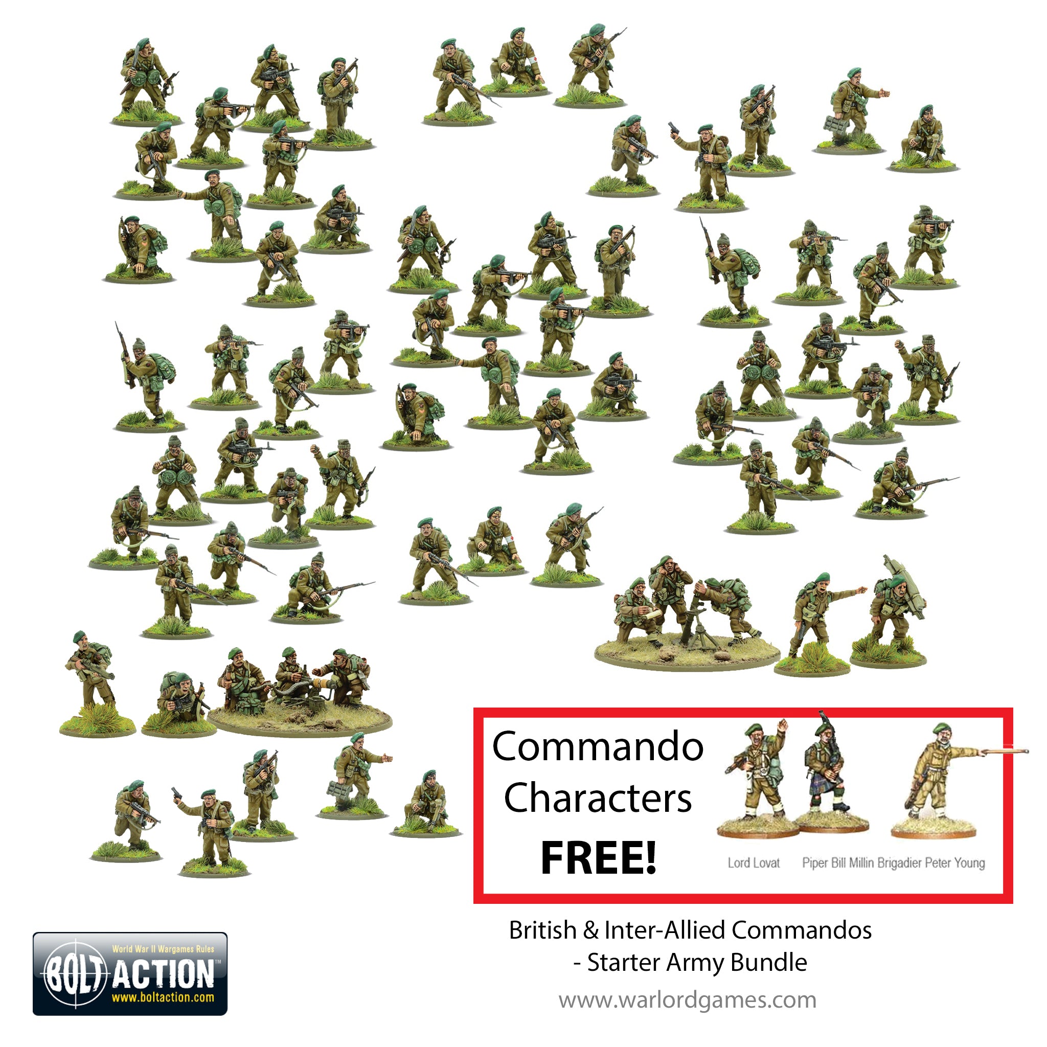 British & Inter-Allied Commandos – Starter Army Bundle