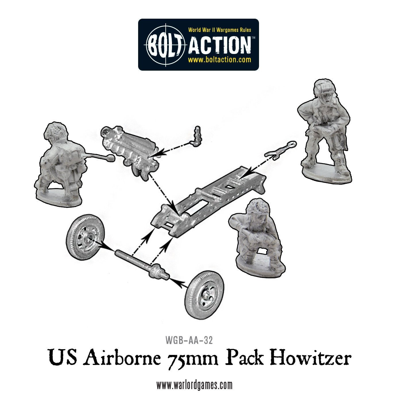US Airborne 75mm pack howitzer light artillery
