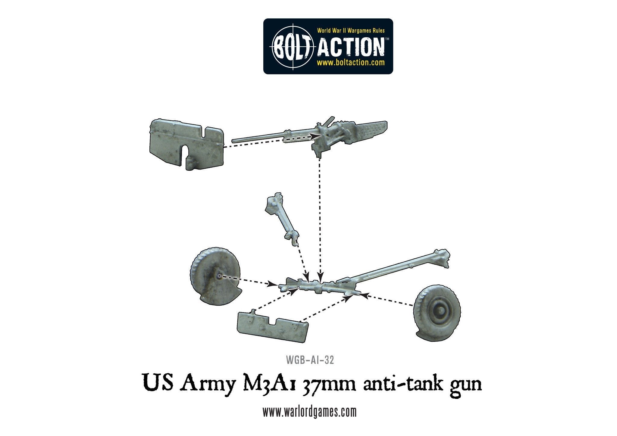 US Army M3A1 37mm anti-tank gun