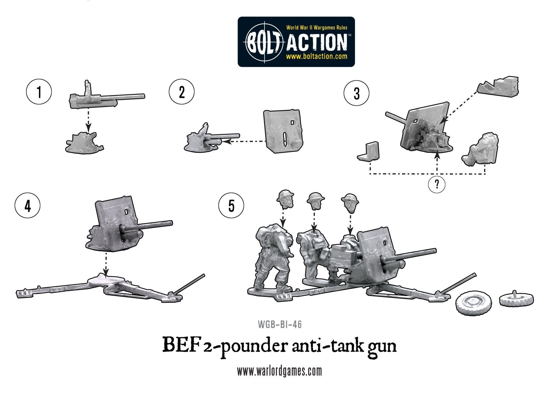 BEF 2 pounder anti-tank gun