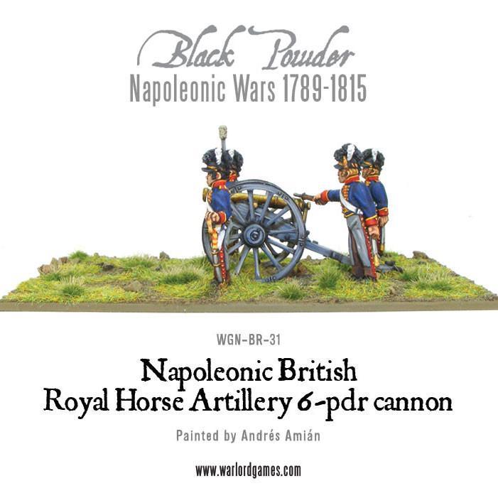 Napoleonic British Royal Horse Artillery 6-pdr cannon