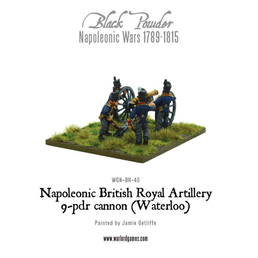 Napoleonic British Royal Artillery 9-pdr cannon (Waterloo Campaign)