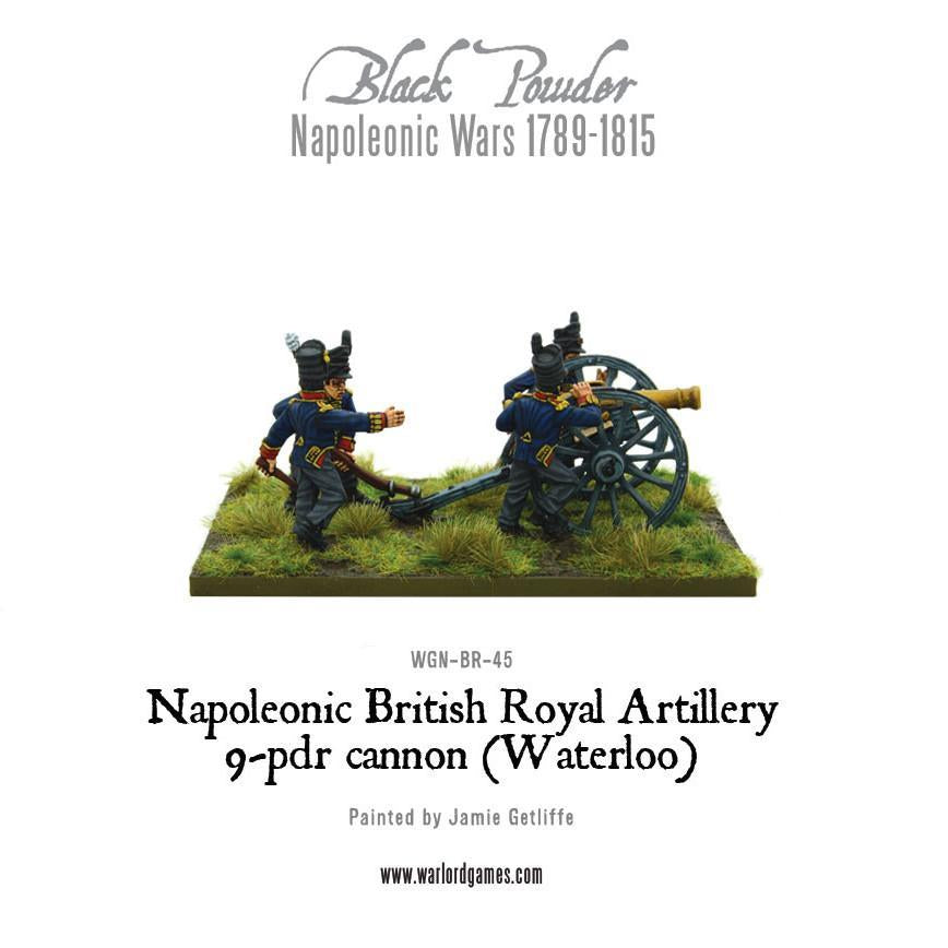 Napoleonic British Royal Artillery 9-pdr cannon (Waterloo Campaign)