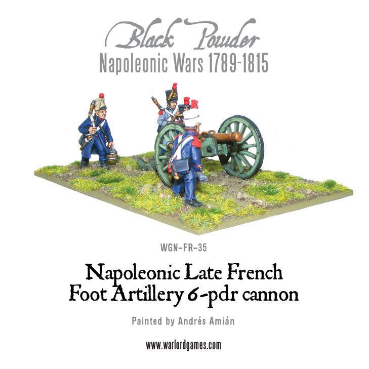 Napoleonic Late French Foot Artillery 6-pdr cannon