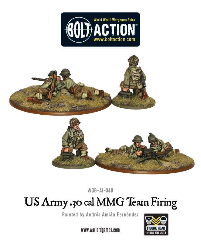 US Army 30 Cal MMG team firing
