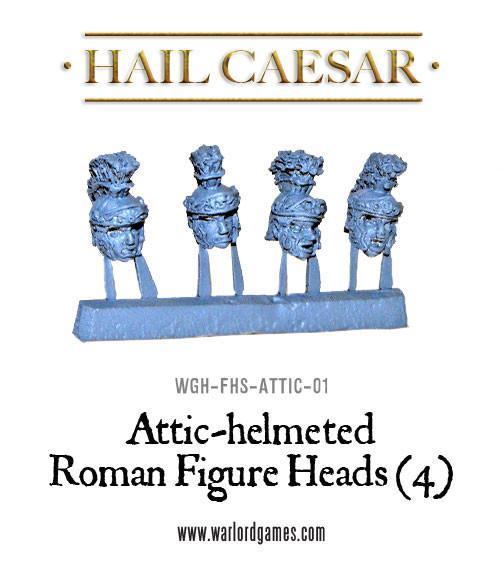 Attic-helmeted Roman Figure Heads (4)